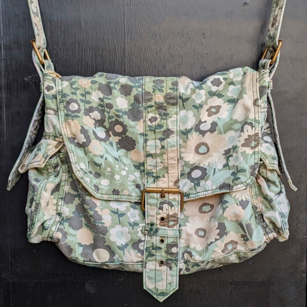 GAP Floral-Camo Crossbody Messenger Bag